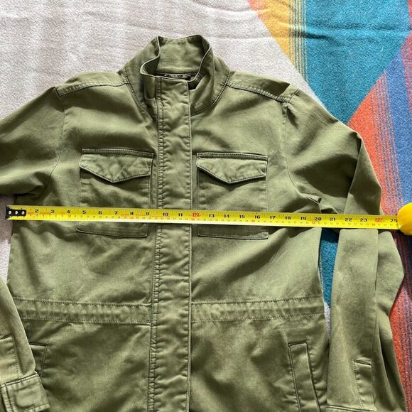 Womens PrAna Sancho Jacket EUC Size M Olive Green Military Cargo Pocket - Picture 14 of 16
